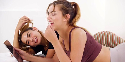 Emily Mayers And Agatha Vega - Lick Each Others Pussies After Watching A Lesbian Film