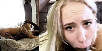 Blonde in Interracial Hardcore POV
