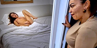Stepmom Catches Stepdaughter Masturbating