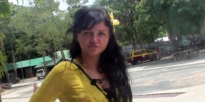 Bella Margo is flashing her ass at the public place