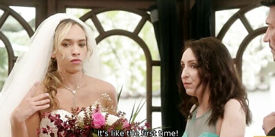 Female's brunette action by Bride 4K