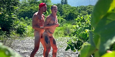 Beach Oral and Bareback in Bushes