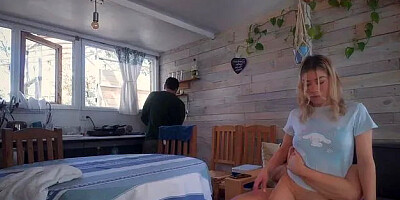 Brother's Girlfriend Caught in Passionate Kiss