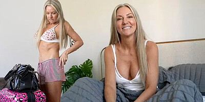Shared Hotel Room with Blonde MILF