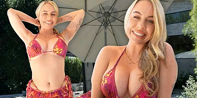 Blonde MILF Quietly Enjoys Pool Hookup