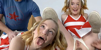 Cheerleader Dominated by Coach