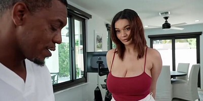 Rough interracial dicking with brunette Crystal Chase and her man