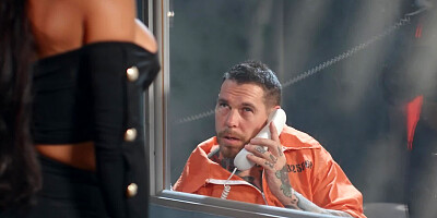 Brunette lady visits her husband in jail and gets pounded hard by a jailer