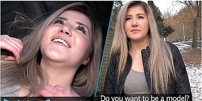 Painfully Cute Blonde Teen Gets Creamy Horny Having Sex Outdoors