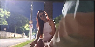 Risky Masturbation At The Bus Stop Next To The Hot Girl!