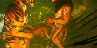 Tribe Woman Swallowing Cum In The Jungle 3d