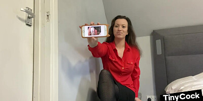 Amateur real SPH mocking worthless cock