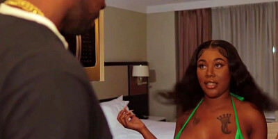 Big-boobed ebony Jordyn Falls is enjoying hard black fuck