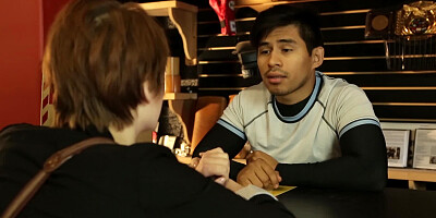 Woman searches for lover while she is having sex with other girls