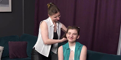 Hot bitches with kinky minds step-fucking each other