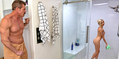 Stepdad finds stepdaughter in the shower