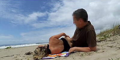 Real Amateur Public Sex Risky On The Beach - People Walking Near