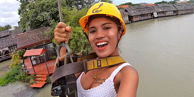 Zipline fun with Thai girlfriend and sex