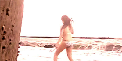 Stepsister masturbating by the sea (voyeur)