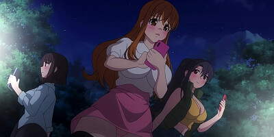 Busty harem campers grind wild and moan in tent until they’re soaked