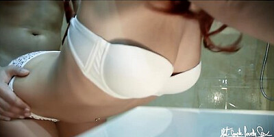 The Week Of Chastity 7/7: Cuckold Showers And Sees His Hotwife Fuck Her Lover. Then, He Gets To Play With Mistress Handjob