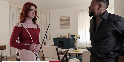 Buxom Red-haired Ariel Darling Boinks Her Enormous Manmeat Neighbor While His Wifey Is Out - Eddie Jaye
