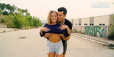 Crazy Blonde Fucked Outdoors By Big Dick Stranger - Sofi Goldfinger