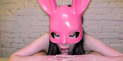 Masked Amateur Cutie Pov Blowjob With Miss Pink