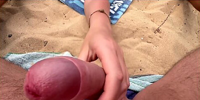 Touching Step-dad's Dick On The Public Beach Compilation