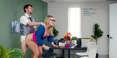 Curvy secretary is being fucked by a horny guy in the office