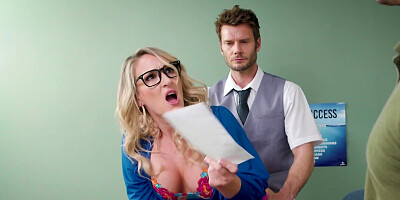 Curvy secretary is being fucked by a horny guy in the office