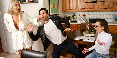 Busty cougar steals stepdaughter's boyfriend