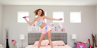 Allie Addison masturbates before taking a girthy cock