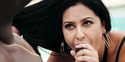 Rough interracial sex in the missionary pose with Mariska X