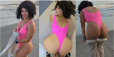 My Friends Girlfriend Was Alone On The Beach And Asked Me For A Massage On Her Ass That I Will Never