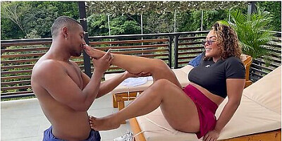 Carla Morelli - Bbc Gardener Is Seduced By The Ebony Milf Owner Of The Mansion Who Fucks Him Raw
