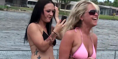 Pool party pleasures with two bitches who get mental