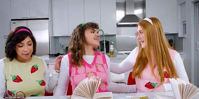 Nerdy book club besties are horny for cock