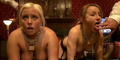 Slaves fucked by bbc beside fireplace