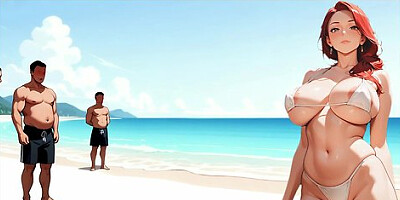 [voiced] Cuckold Story - Wife At Beach Ntr [animated] [f4m] [blowjob] [cheating]