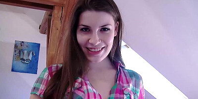 Brunette beauty Zena Little shows off her body