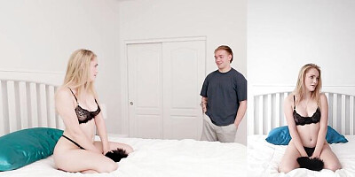 Awesome big-bottomed chick Athena Fleurs rides on a big cock