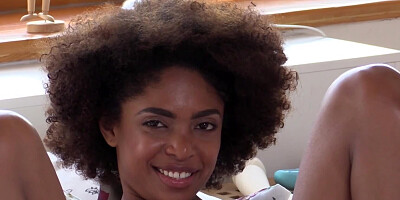 Solo black Latina adores playing with her delicious cunny