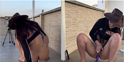 Latina Cowgirl Riding A Fat Cock