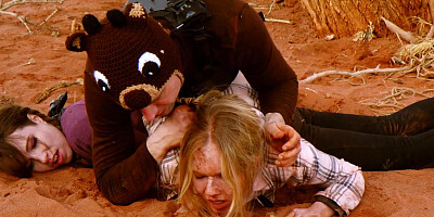 DOMTHENATION - COUGAR gets dirty buttfuck in the muddy while cuck damsel assists