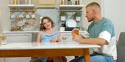 Lesya Milk In [sawyer Young Couple Make Love After Tea