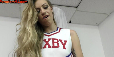 Stroking perverted nympho femina plays with dick in POV