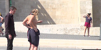 Public submissive sluts lick pussy in front of voyeurs