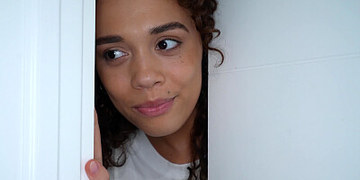 Nervous teen stepdaughter devours a BBC