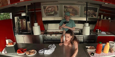 Sam Bourne is butt-fucking slutty waitress Lady Lyne